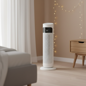 <span class=keywords><strong>Ventilateur</strong></span> sur pied oscillant numérique sans pales 2000W, télécommandé, design <span class=keywords><strong>colonne</strong></span> argenté, pour usage hôtelier, alimentation électrique - Product Image 4