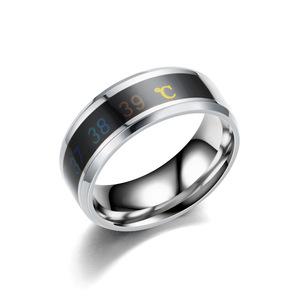 Stainless Steel Temperature <b>Ring</b> Intelligent Sensitive Color-changing <b>Titanium</b> Steel Couple <b>Ring</b> Wholesale <b>Black</b> Gold <b>Ring</b> - Product Image 4