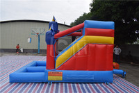 Gonflable commercial adapté aux besoins du client de videur gonflable videur toboggan peigne à vendre glissière gonflable de videur avec la piscine pour des enfants