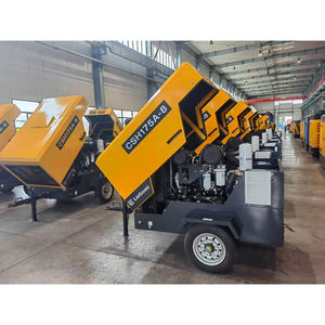NOUVEAU Compresseur à vis diesel LiuGong CSH175A 177CFM 8Bar 50HP Moteur Cummins 3 vannes de sortie Compresseur d'air portable pour travaux routiers - Product Image 1