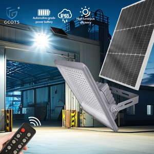 Outdoor IP65 Waterproof, <b>Light</b>-sensor Controlled, Aluminum LED Solar <b>Flood</b> <b>Light</b> for Courtyards, Stadiums, Construction Sites - Product Image 1