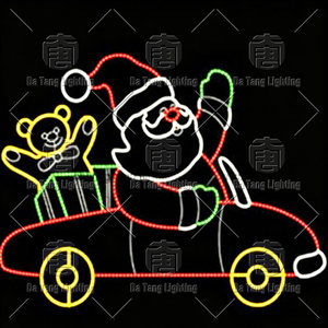 Décoration de Noël extérieure avec motif de Père Noël en LED 2D - Product Image 3