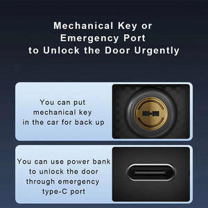 قفل ذكي للباب الزجاجي الخارجي مقاوم للماء مع تقنية التعرف على الوجه ثلاثي الأبعاد وبصمة الإصبع، يعمل بتطبيق TUYA - Product Image 4