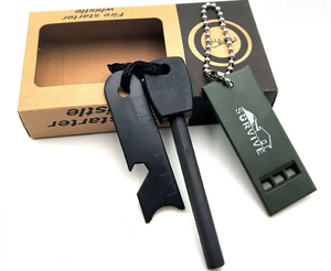 Varillas de Ferro de emergencia para acampada, herramienta multifunción de supervivencia 5 en 1, para cortadores de magnesio - Product Image 1