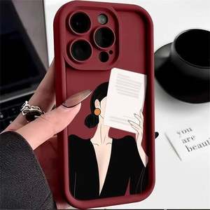 เคสโทรศัพท์แฟชั่นใหม่ ดีไซน์โดดเด่นสำหรับสาวๆ สำหรับ iPhone17 16 15 Pro Max 14 13 12 11 สีลูกกวาดแบบด้าน ป้องกันการกระแทก ฝาหลังแบบใหม่ - Product Image 6