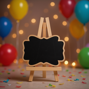 Lavagna in Legno ILAN 8,5x12 cm con Supporto per Decorazioni per Feste - Product Image 3