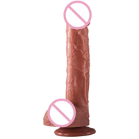 Dildo aus Silikonmaterial Realistischer Stoßender Vibrierender 9-Zoll Heizender Hautfarbener Dildo Vibrator für Frauen Dildos für Frauen