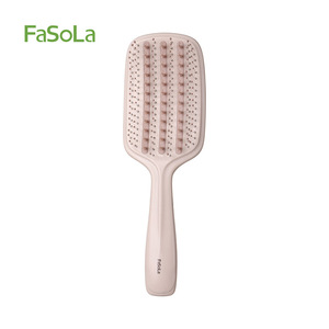 FaSoLa Scalp Massage Hair Brush Pink 20cm Above ABS Material For Home Use - Product Image 1