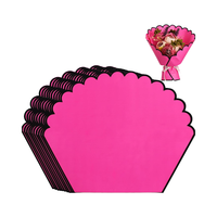 Papier synthétique imperméable double face pour emballer des bouquets de fleurs, en forme de pétale, décoration florale pour mariage, anniversaire, remise de diplôme, PVC