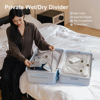 Valise de voyage élégante, bagages à roulettes avec cadre à fermeture éclair, en polycarbonate pur, tailles 16, 20, 24, 26 pouces