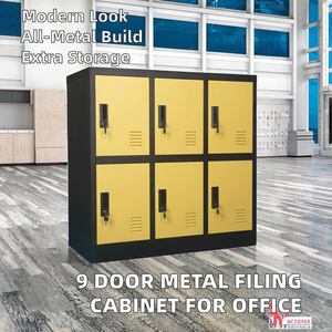 Armoire de classement industrielle en métal à 9 portes <span class=keywords><strong>GDLT</strong></span> LN-YH8-51 pour sous-sol, bureau, salle de sport - Meubles de maison - Product Image 2