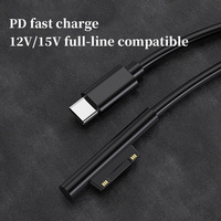 Pour Microsoft Surface Pro 3 4 5 6 Go, alimentation de type C DC PD, câble de charge rapide 15V 4A 65W 102W pour Surface Pro 3/4/5/6/7/GO