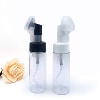Flacon pompe mousse transparent/blanc 30ml/40ml/50ml/60ml en PET pour crème cosmétique visage avec diffuseur à bâtonnets, 100 pièces MOQ, impression sérigraphique