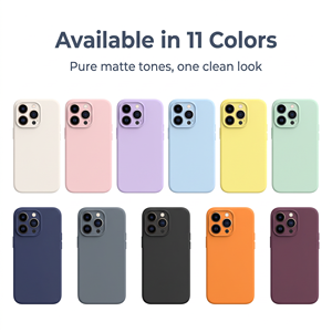 Coque en silicone liquide mate antichoc ultra-fine à toucher doux, prix abordable, pour iPhone séries 13/14/15/16/17/18 - Product Image 1