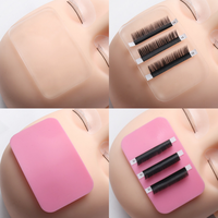 Palette de plateaux de colle de cils en Silicone, accessoires d'extension de cils flexibles, support adhésif en Silicone rose pour le front