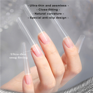 504Pcs Coffin Straight Square Flat No C Curve <b>Nail</b> Tips Clear 3XL XXL XL Salon Manicure Press on <b>Extension</b> Tool Private Label - Product Image 3