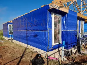 1,35*60m Australia estándar ignífugo Color azul envoltura de pared aislamiento reflectante papel de aluminio tejido techo sarking