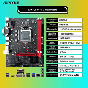 JGINYUE H61 LGA 1155 M-ATX scheda madre H61M-G I3 I5 I7 E3 V2 CPU <span class=keywords><strong>DDR3</strong></span> 1333 1600MHz 16GB RAM SATA USB2.0 VGA - Product Image 2