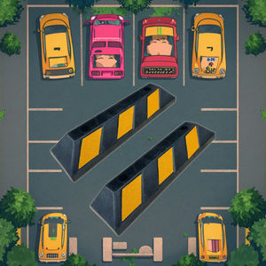 कार स्टॉपर रबर पार्किंग बम्प बंप स्टॉप रबर पार्किंग बम्प को स्‍पीड और ब्लैक 560x160x100 मिमी के साथ स्टॉप - Product Image 6