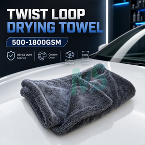 Serviette microfibre bouclée torsadée 1200 GSM 40x60cm pour lavage de voiture - Product Image 1
