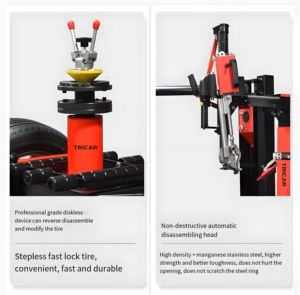 Machine à changer et équilibrer les pneus automatique Tricar en promotion avec certification CE et équilibreuse de roues intégrée - Product Image 2