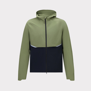 Veste légère tissée personnalisable pour homme, veste minimaliste respirante de haute qualité, imperméable et coupe-vent, veste noire - Product Image 3