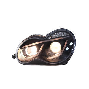 Faros Delanteros para <span class=keywords><strong>Mercedes</strong></span> <span class=keywords><strong>Benz</strong></span> Clase C W203 2000 <span class=keywords><strong>2007</strong></span>, Actualización de Halógeno a LED, Faros Delanteros <span class=keywords><strong>C200</strong></span>, Accesorios para Automóviles - Product Image 2