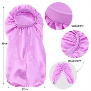 Bonnet de nuit en satin ajustable, bonnet de sommeil profond surdimensionné pour cheveux longs bouclés, bonnet anti-frisottis pour femmes, cadeaux promotionnels - Product Image 3