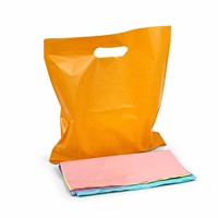 Sac en plastique PE découpé à la forme avec poignée, imprimé avec logo personnalisé, écologique, à prix d'usine, pour l'emballage et le shopping
