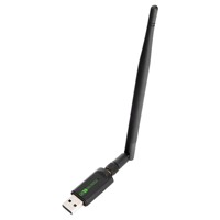 Adaptateur WiFi USB sans fil double bande 600 Mbps 2-en-1 WiFi5 BT 4.2 avec antenne externe, compatible avec Windows, MacOS, Linux