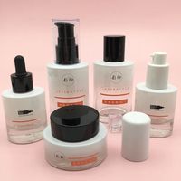 30ml 50ml 100ml Bouteille vide à pompe pour crème d'emballages cosmétiques Bouteille rechargeable en verre pour soins de la peau