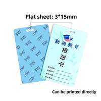 Vente directe d'usine, carte adhésive bleue 3M, 0,5 mm, imprimante de badges, étiquette nominative spéciale, patch de travail, carte d'identité PVC blanche, communication NFC