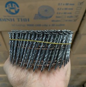 Clavos en Rollo Galvanizados en Caliente de 50 mm Resistentes a la Corrosión, Clavos en Bobina con Vástago Roscado, Precio Económico - Product Image 1