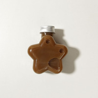 Bouteille de boisson en plastique en forme d'étoile mignonne avec logo personnalisé, 350 ml, 500 ml, avec bouchon à vis en aluminium, pour jus, thé au lait, soda, boisson