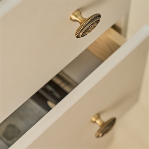 Poignée de meuble moderne en alliage de zinc bronze jaune pour armoire, tiroir, porte, durable, à trou unique, 96 mm - Product Image 4