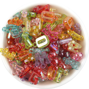Popular Design <b>Plastic</b> Mixed Single <b>Letter</b> Acrylic Loose Bead Strap Colored Strap Hanging DIY Jewelry Accessories - Product Image 1