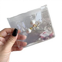 Groothandel op maat gemaakte transparante plastic sieraden ritssluitertassen met bedrukt logo kleine PE zip lock zakjes