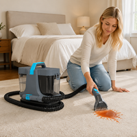 Nettoyeur Vapeur Électrique pour Tapisserie 1500W avec Moteur et Système de Nettoyage à l'Eau Chaude et Froide pour la Maison