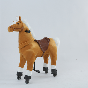 <span class=keywords><strong>Cavallo</strong></span> Giallo <span class=keywords><strong>Cavalcabile</strong></span> in un Parco Divertimenti nel 2025, Giocattolo <span class=keywords><strong>Cavalcabile</strong></span> per Bambini, Animale di Peluche <span class=keywords><strong>Cavalcabile</strong></span> - Product Image 1