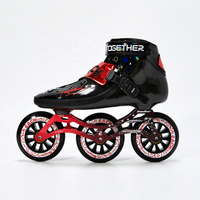 Patins à roulettes professionnels pour adultes EACH, en fibre de carbone, avec cadre en alliage d'aluminium, roues en PU, 3 roues, patins à roulettes de vitesse en ligne