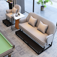 Siège de cabine de réception en cuir moderne haut de gamme chaise d'aire de repos confortable simple/double pour les téléspectateurs de la salle de billard