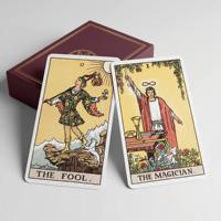 Cartes de tarot personnalisées, écologiques, durables, en papier, portables, pour usage familial, jeu d'oracle, logo, coins arrondis, boîte en papier