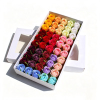Savon en forme de bourgeon de thé et de rose, fleur artificielle, matériel pour bouquets de fleuriste, boîte cadeau, décoration de mariage, cadeau de Saint-Valentin