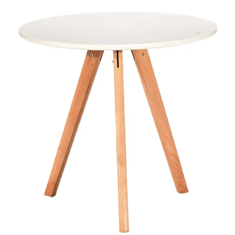 Pieds ronds en métal MDF table basse table à manger meubles de maison en bois