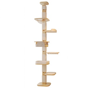CZFIT Poste de Descanso para Gatos de Madera Maciza de Alta Calidad, Diseño Compacto, Multifuncional, Ajustable, Duradero e Impermeable - Product Image 1