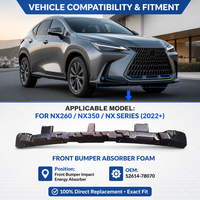 Accessoires NX260, absorbeur d'énergie d'impact du pare-chocs avant, mousse pour pare-chocs avant NX260, 52614-78070 pour Lexus NX260 2022
