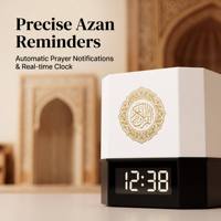Horloge d'appel à la prière islamique avec affichage numérique, commande tactile, design en plastique pour salle de prière