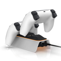 Station de charge double Dobe TP5-0521B pour manette sans fil PS5, station de charge, socle d'alimentation pour manette PS5