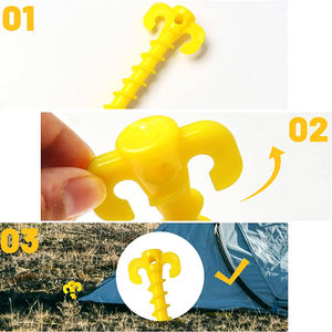 Carpa de plástico de 20cm, arena, playa, acampada, tienda de exploración, clavijas de tornillo - Product Image 4