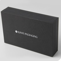 Boîte en carton noir écologique, vente en gros, ensemble de portefeuilles personnalisés de luxe pour hommes, coffret cadeau